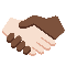 Handshake- Light Skin Tone- Dark Skin Tone emoji on Twitter